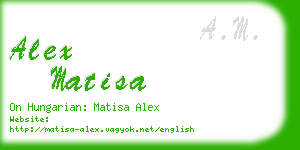 alex matisa business card